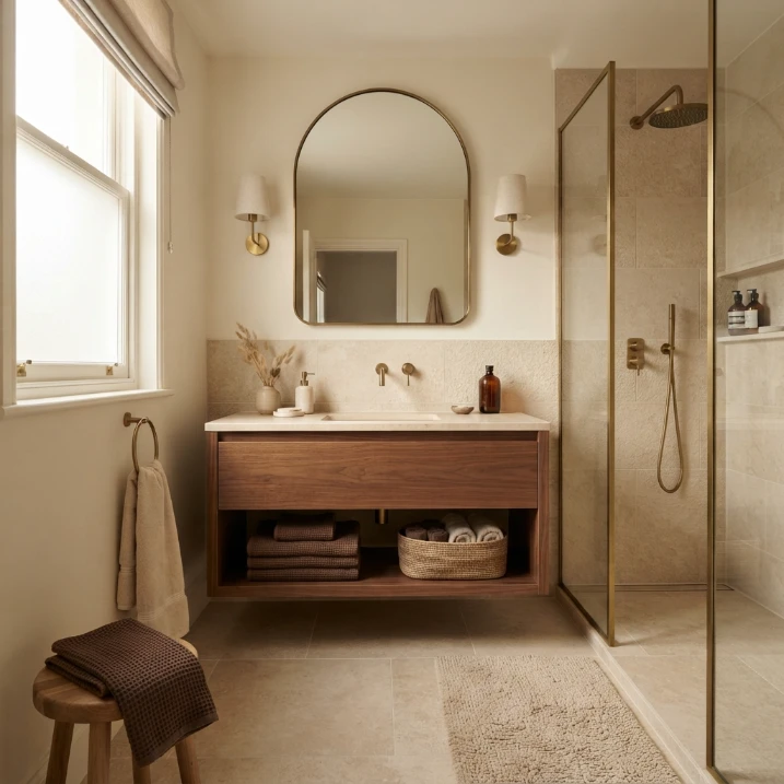 Beige and Brown Bathrooms Are Far More Interesting Than They Sound