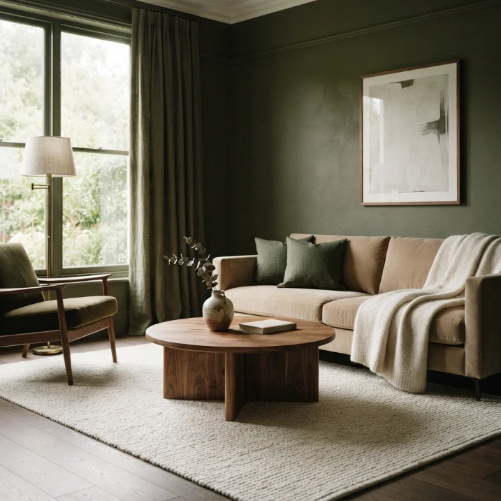 How to Design a Moody Living Room Using Contrast Control and Warm Lighting
