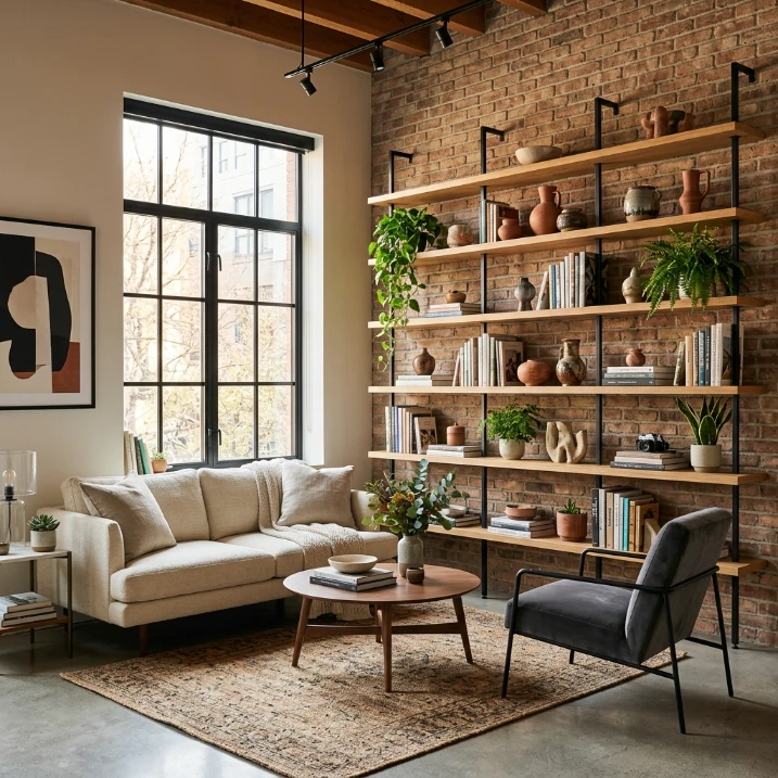 Unique Floating Shelves That Give Your Living Room Wall Something to Say