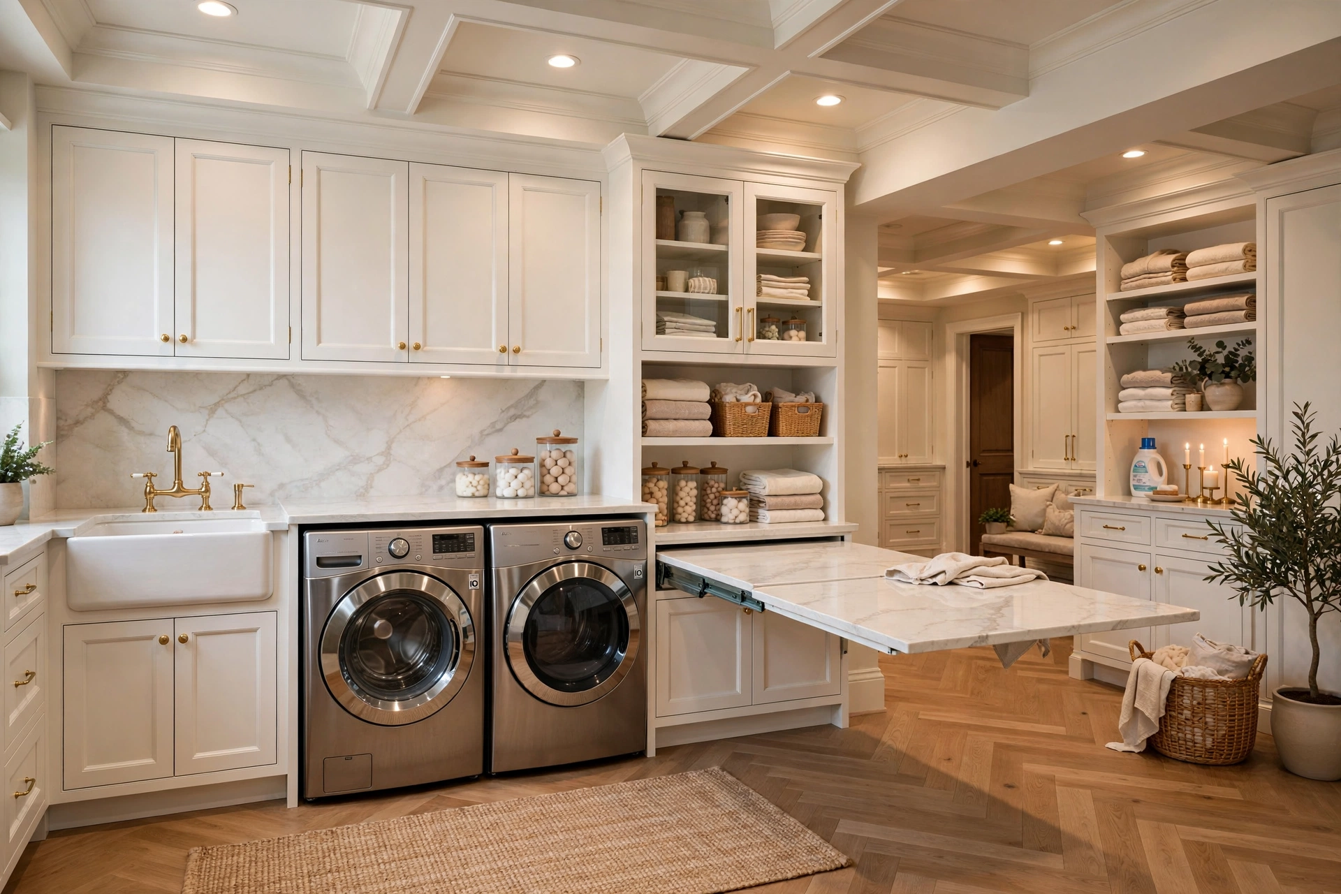 12 Stunning Basement Laundry Room Ideas to Banish the Dungeon Feel ♥ (Pro Design Playbook)