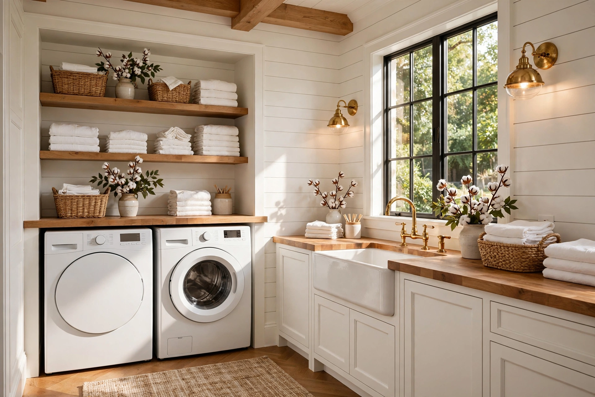 18 Charming Farmhouse Laundry Room Ideas That Spark Pure Joy ♥ [Country Chic]