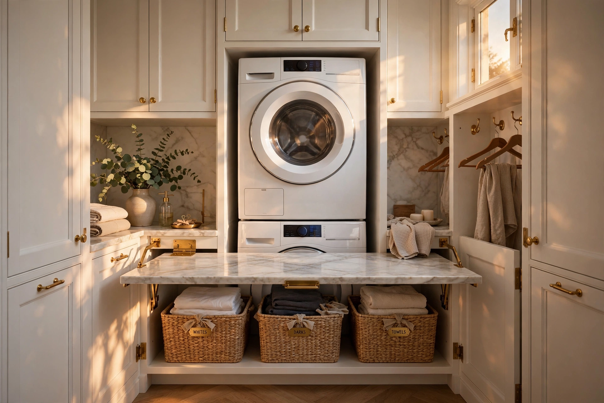 12 Brilliant Laundry Closet Ideas That End Daily Chaos