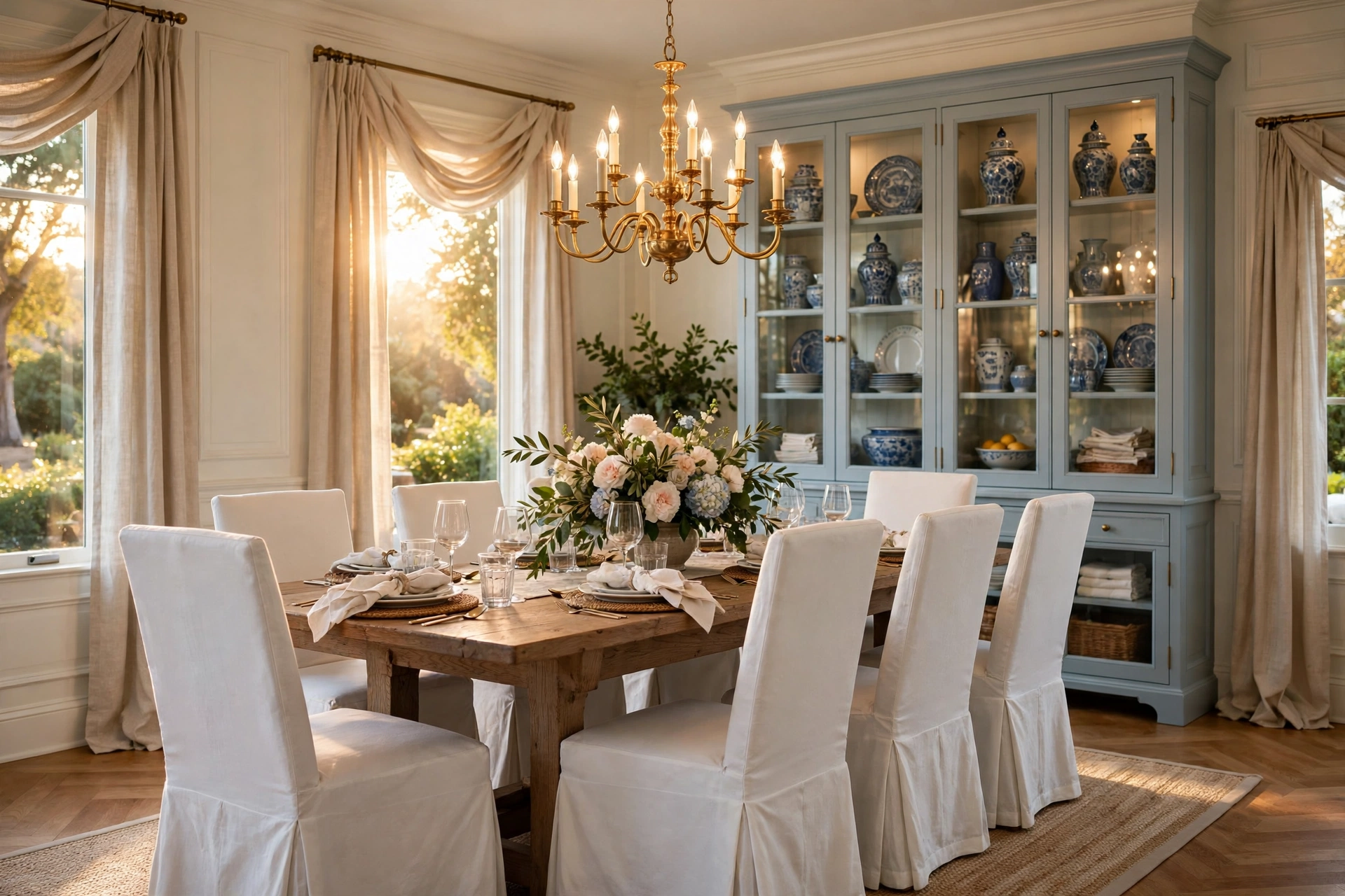 12 Dreamy Nancy Meyers Dining Room Ideas for Effortless Elegance ♥ [Coastal Classic]