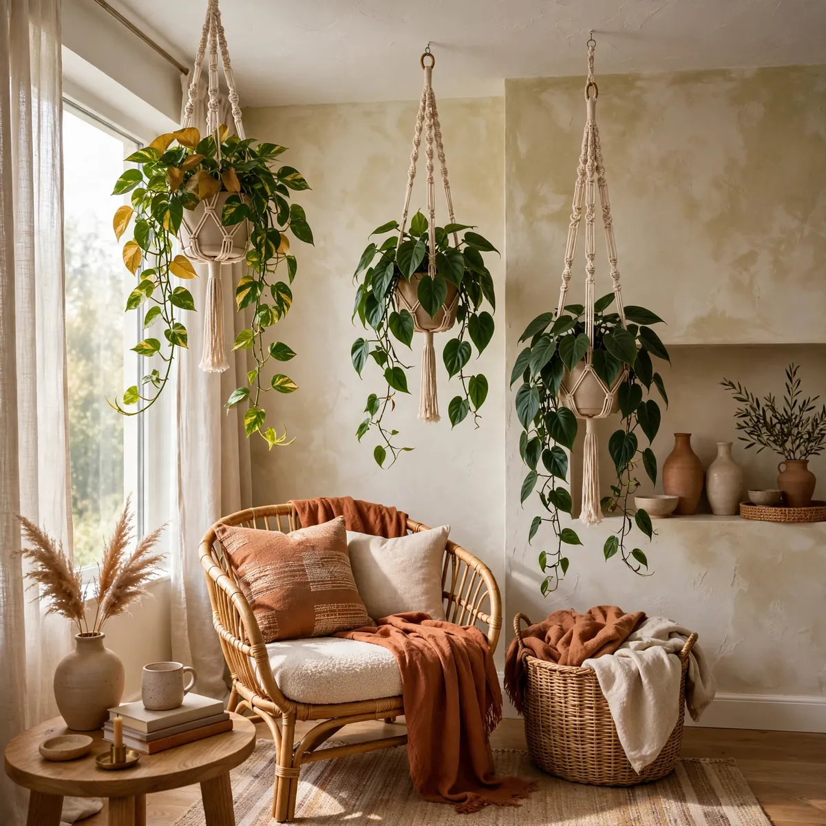 boho apartment: Hang a Garden From the Ceiling
