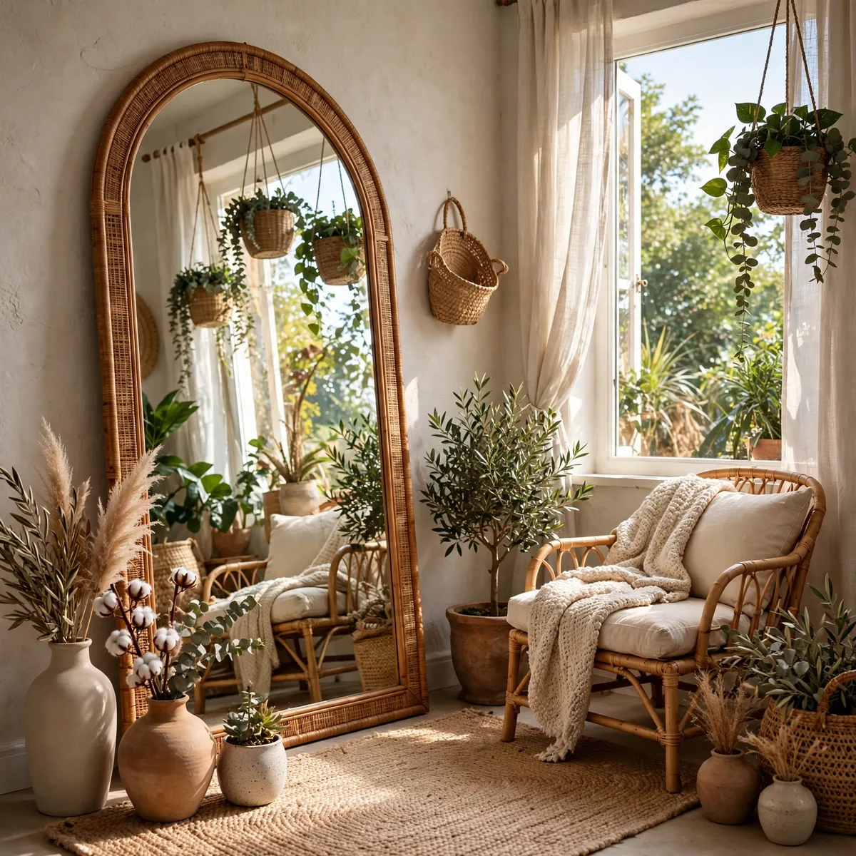 boho apartment: Double the Light With a Mirror Moment