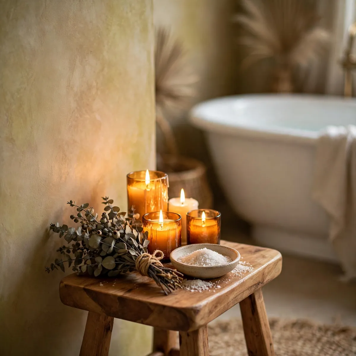 boho bathroom ideas: Build a Candle and Scent Ritual