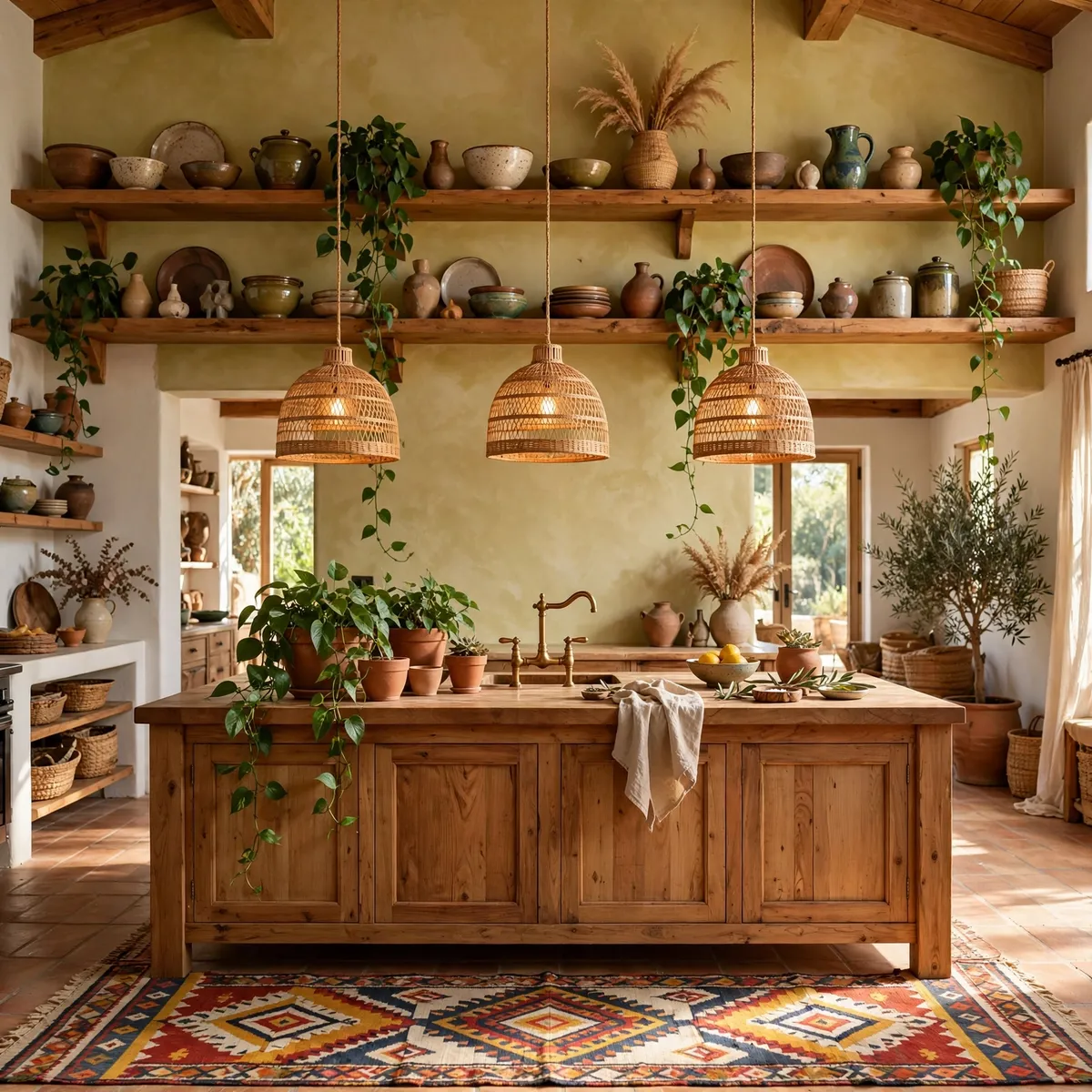 20 Wanderlust-Worthy Boho Kitchen Ideas That Feel Traveled and Loved ♥ [Gypsy Soul]