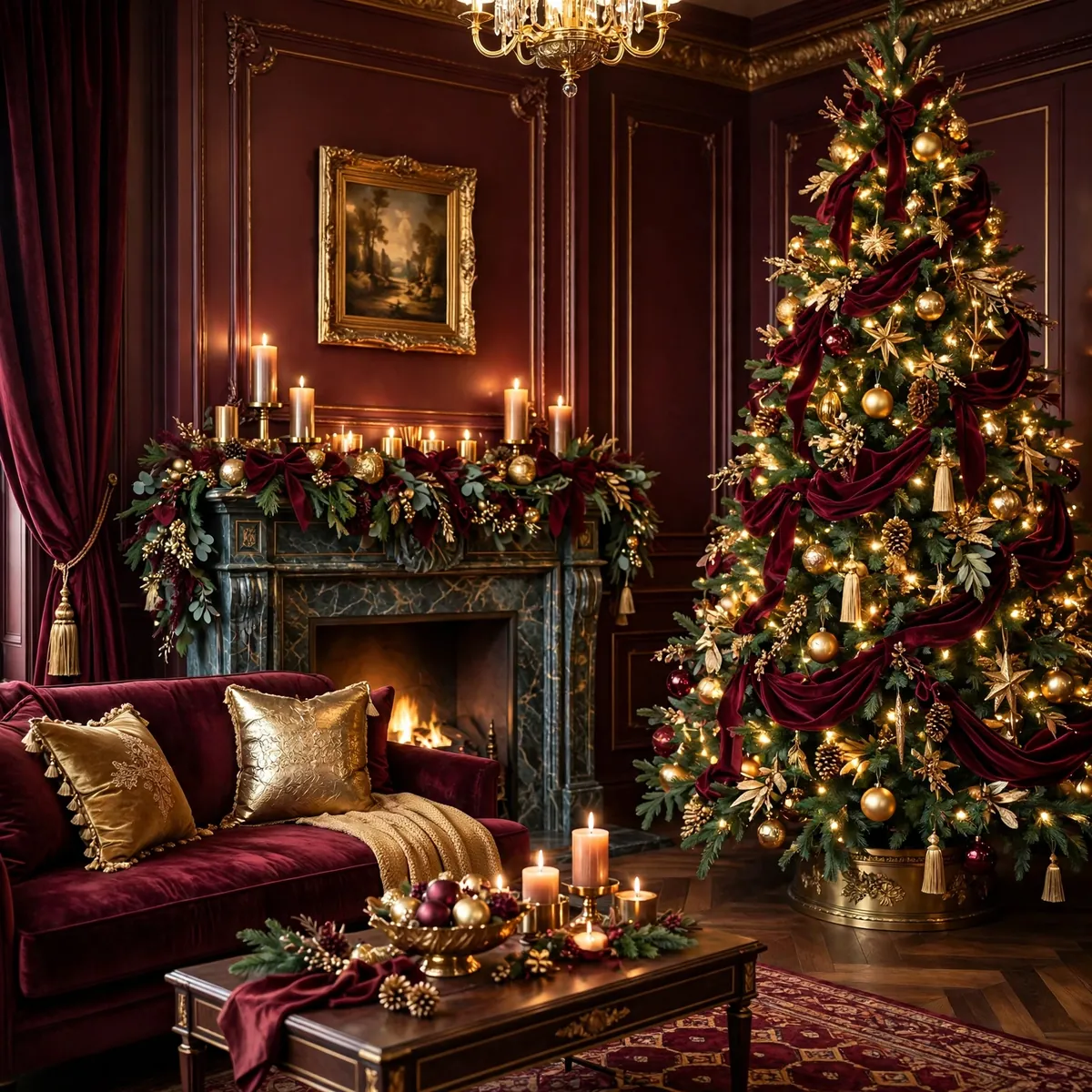 20 Sumptuous Burgundy Christmas Decorations That Look Pure Luxury ♥ [Wine & Velvet]