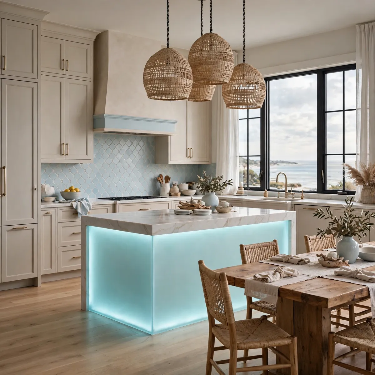 coastal kitchen ideas: Commit to One Bold Focal Feature