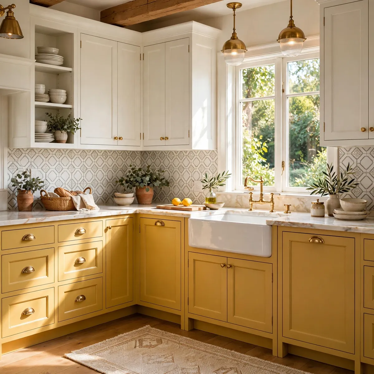 cottage kitchen ideas: Paint One Hero Color and Let It Glow