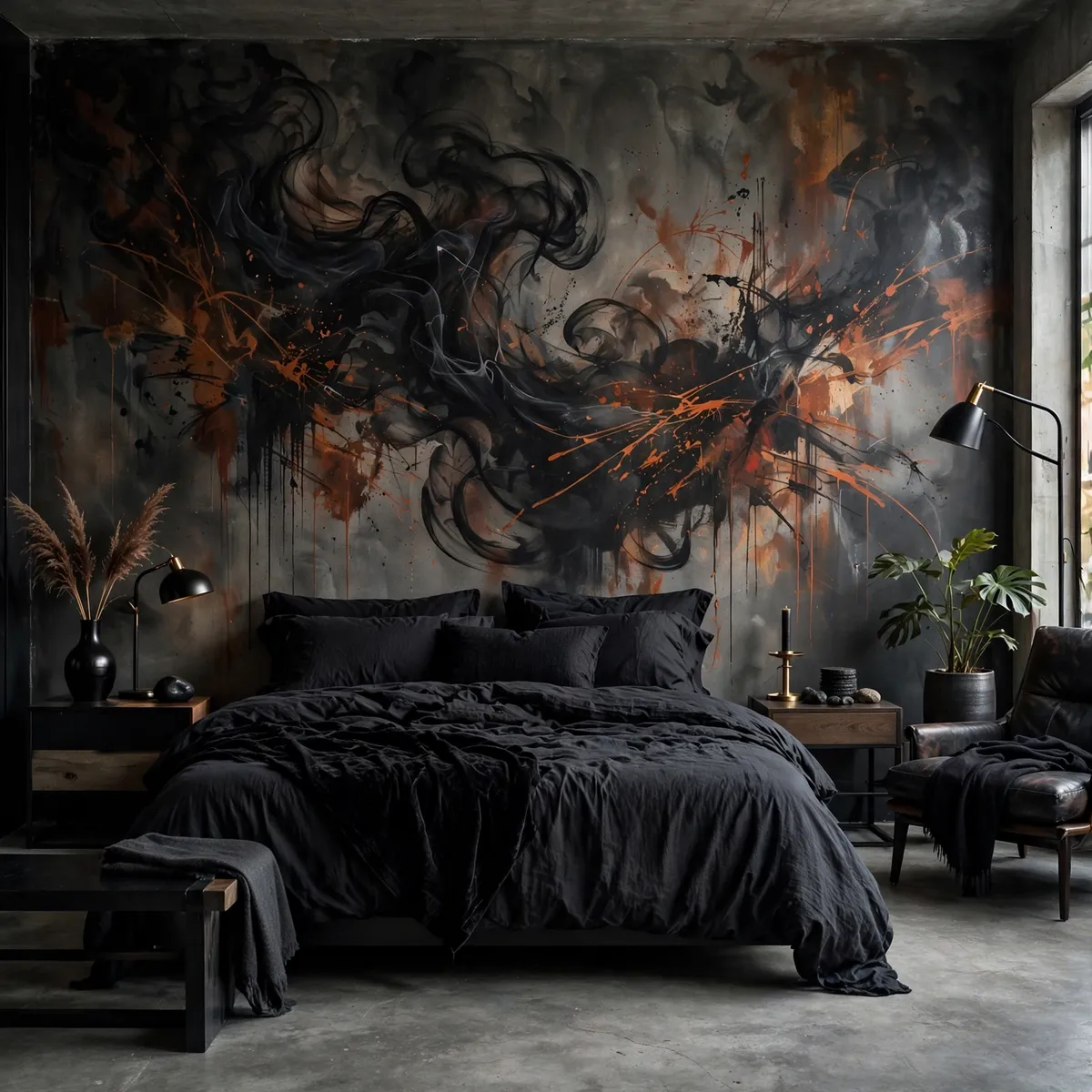 edgy bedroom ideas: Commission an Urban Mural Wall
