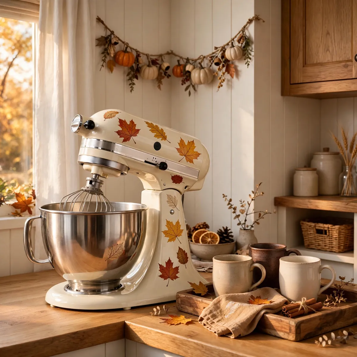 fall kitchen decor: Add Removable Decals to Your Appliances