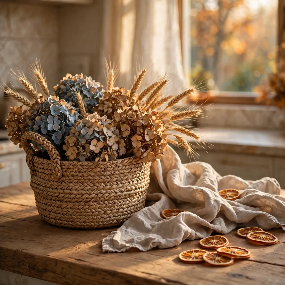 fall kitchen decor: Let Texture Carry the Look