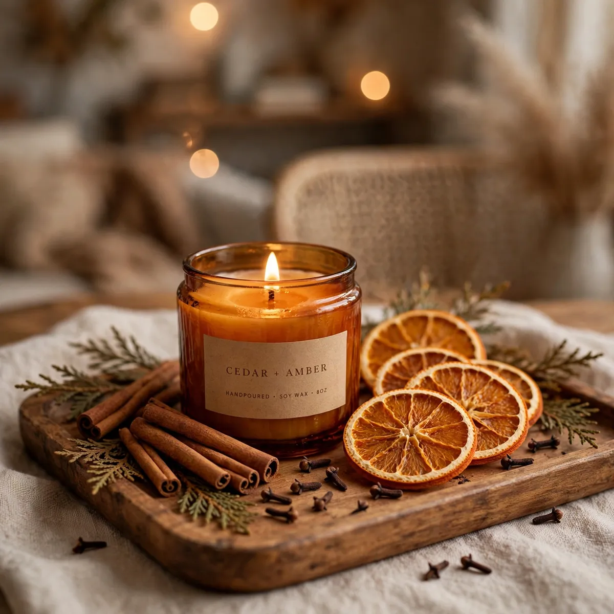 fall living room decor: Anchor the Room With a Scent That Says Autumn