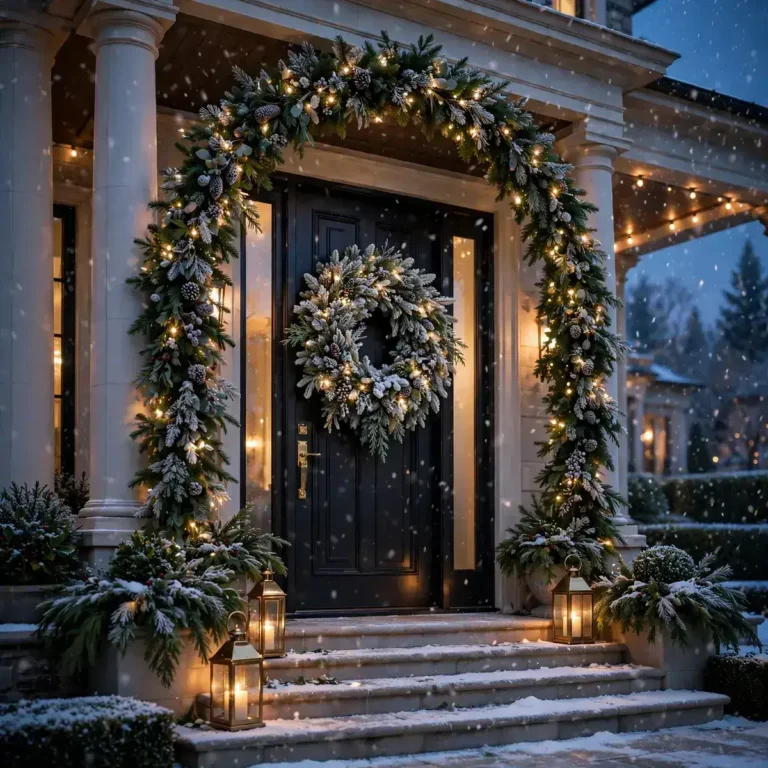 Stunning Christmas table decorations on a festive holiday table