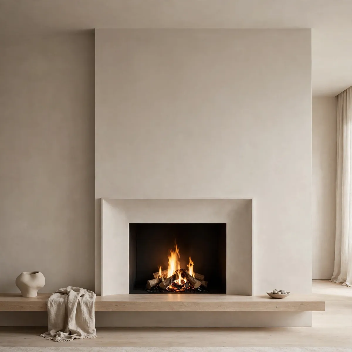 fireplace design ideas: Embrace Negative Space Around the Hearth