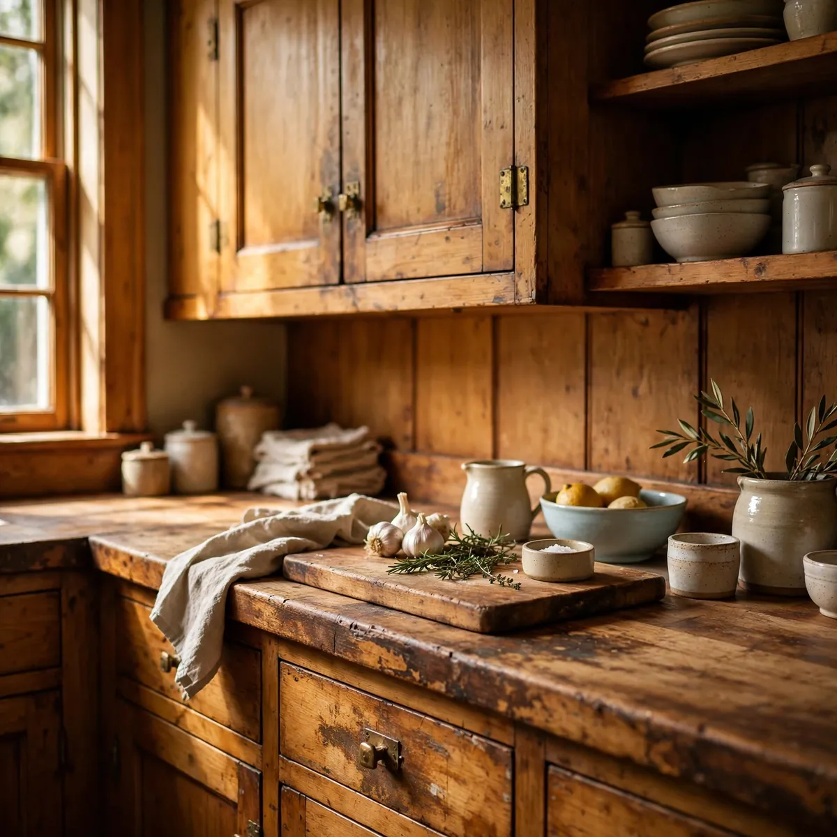 grandmacore kitchen: Let Butcher Block Counters Earn Their Patina