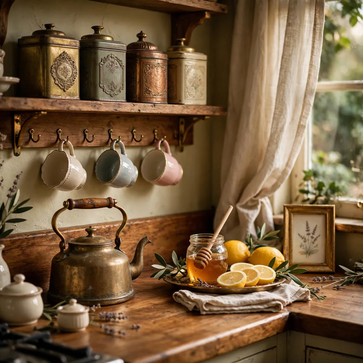 grandmacore kitchen: Carve Out a Dedicated Tea Corner