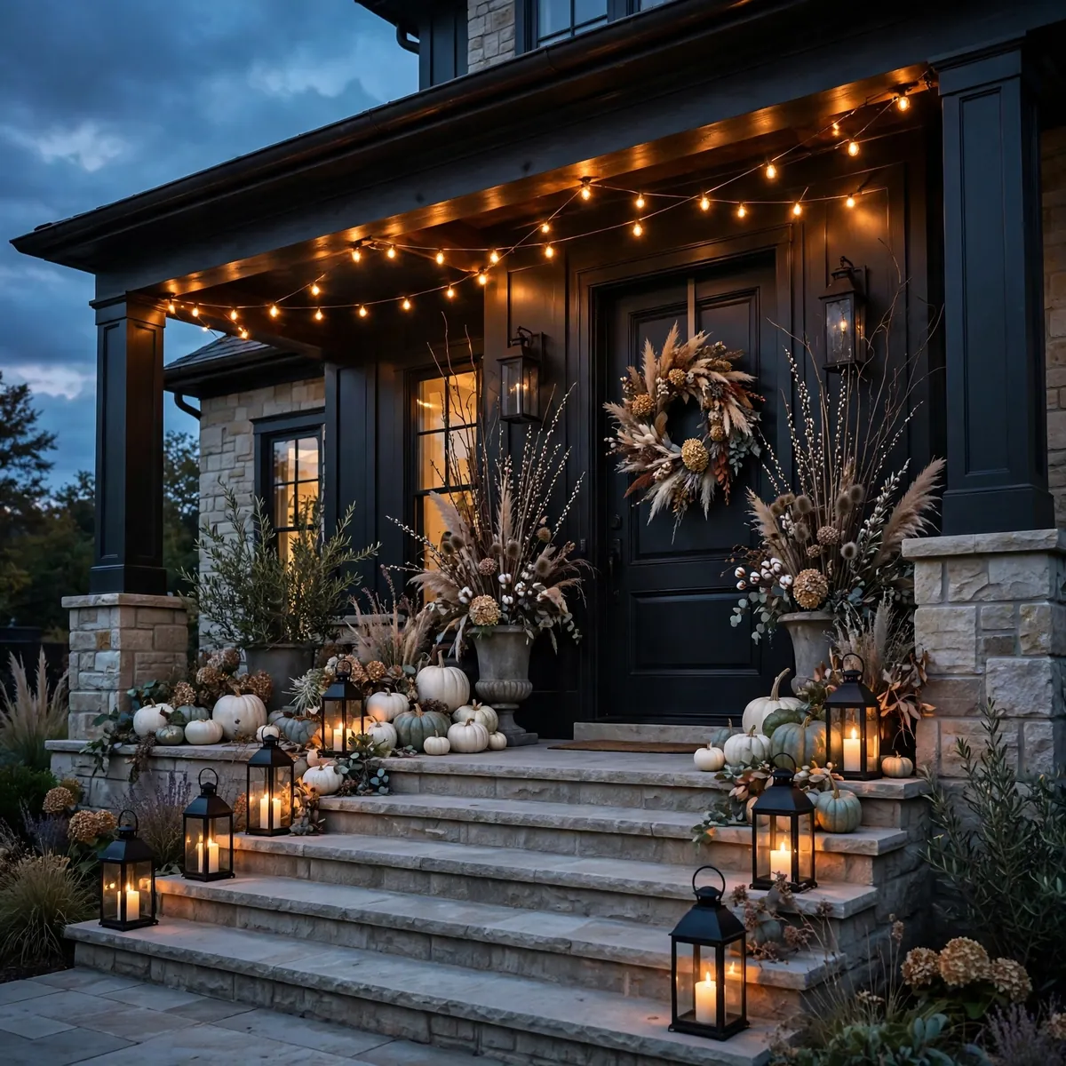 Tasteful Halloween Porch Decor Ideas for an Elegant Entryway