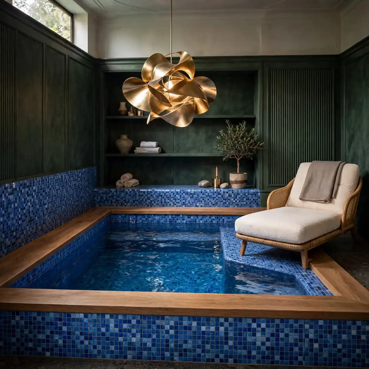 indoor pool ideas: Compact Plunge Pool for Small Homes