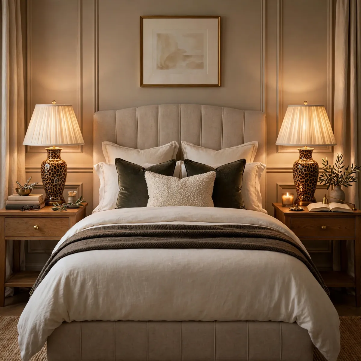 leopard print bedroom ideas: Leopard Bedside Lamps
