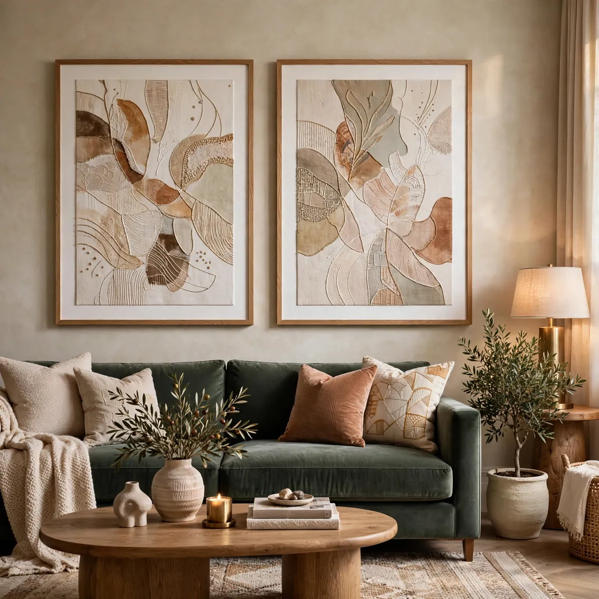 living room wall art ideas: Frame Textiles and Fabrics as Fine Art