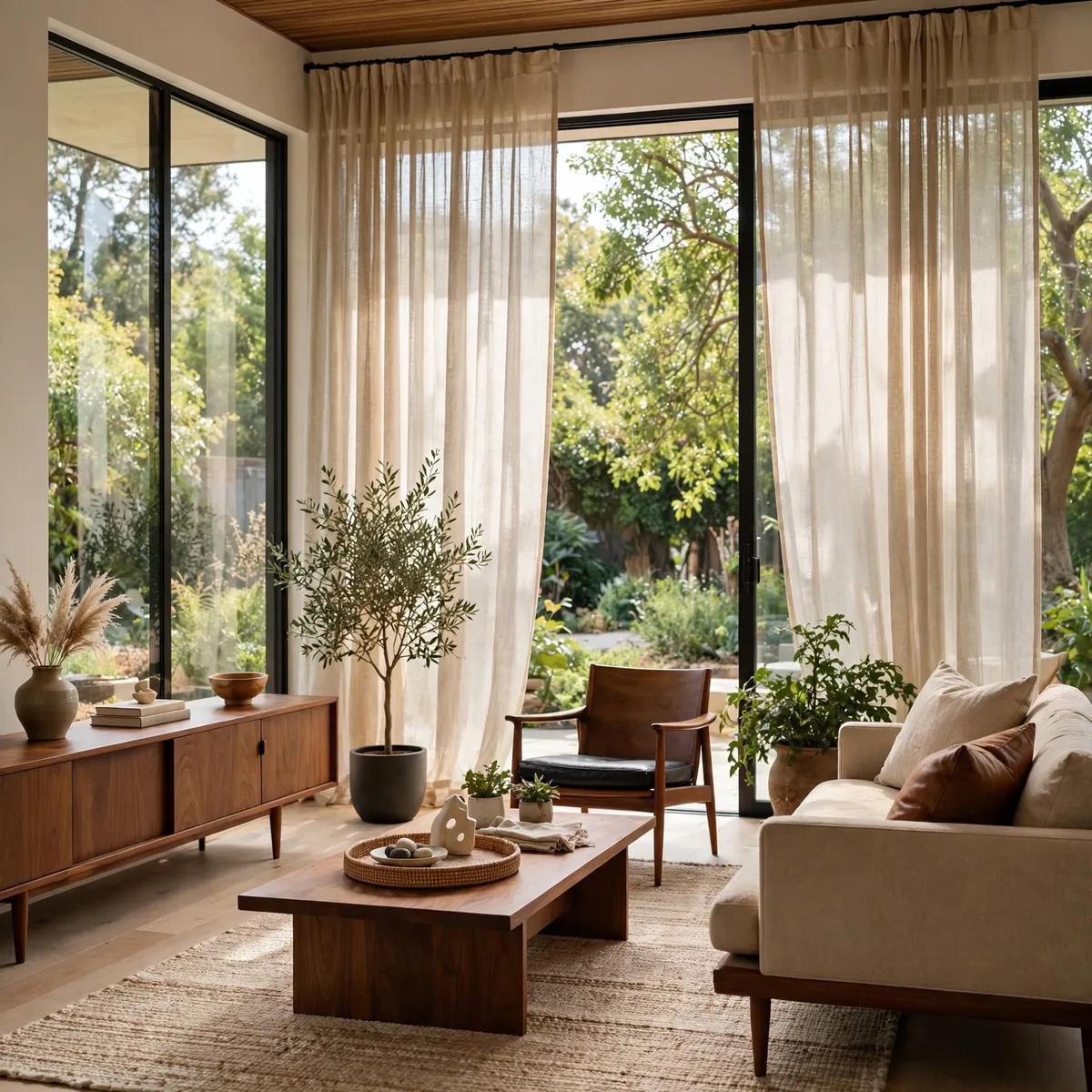 mid century modern apartment: Let the Windows Do the Decorating