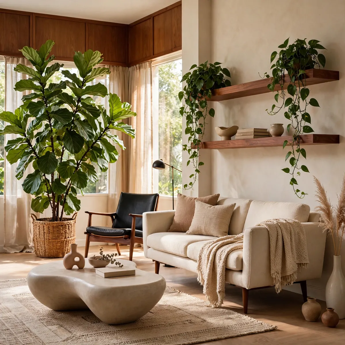 mid century modern apartment: Keep the Bedroom Low and Horizontal
