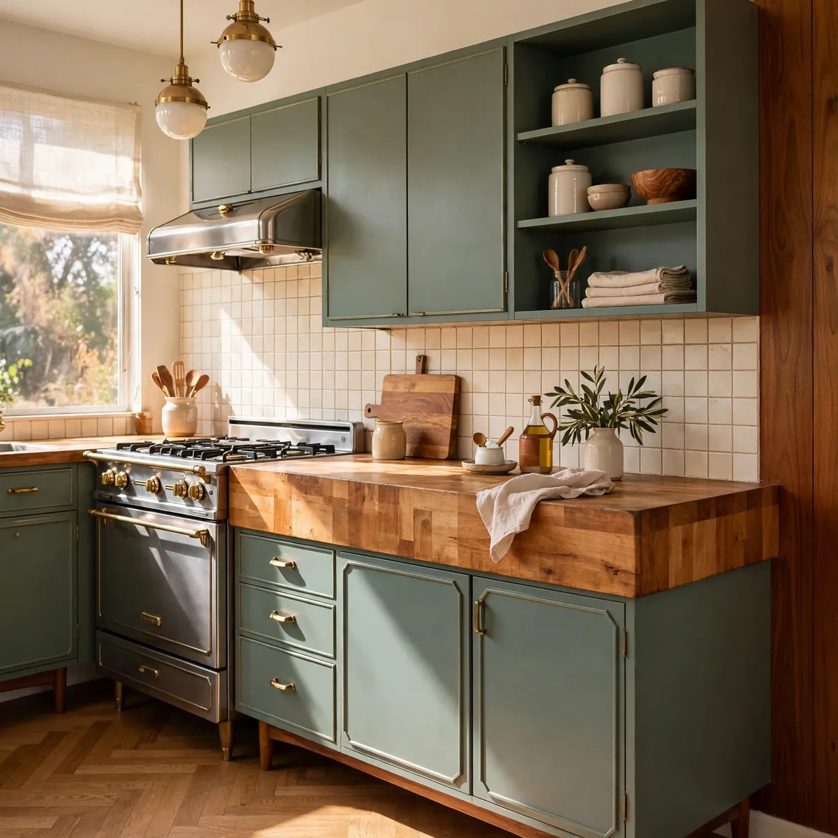 mid century modern kitchen: Warm Things Up With Butcher Block