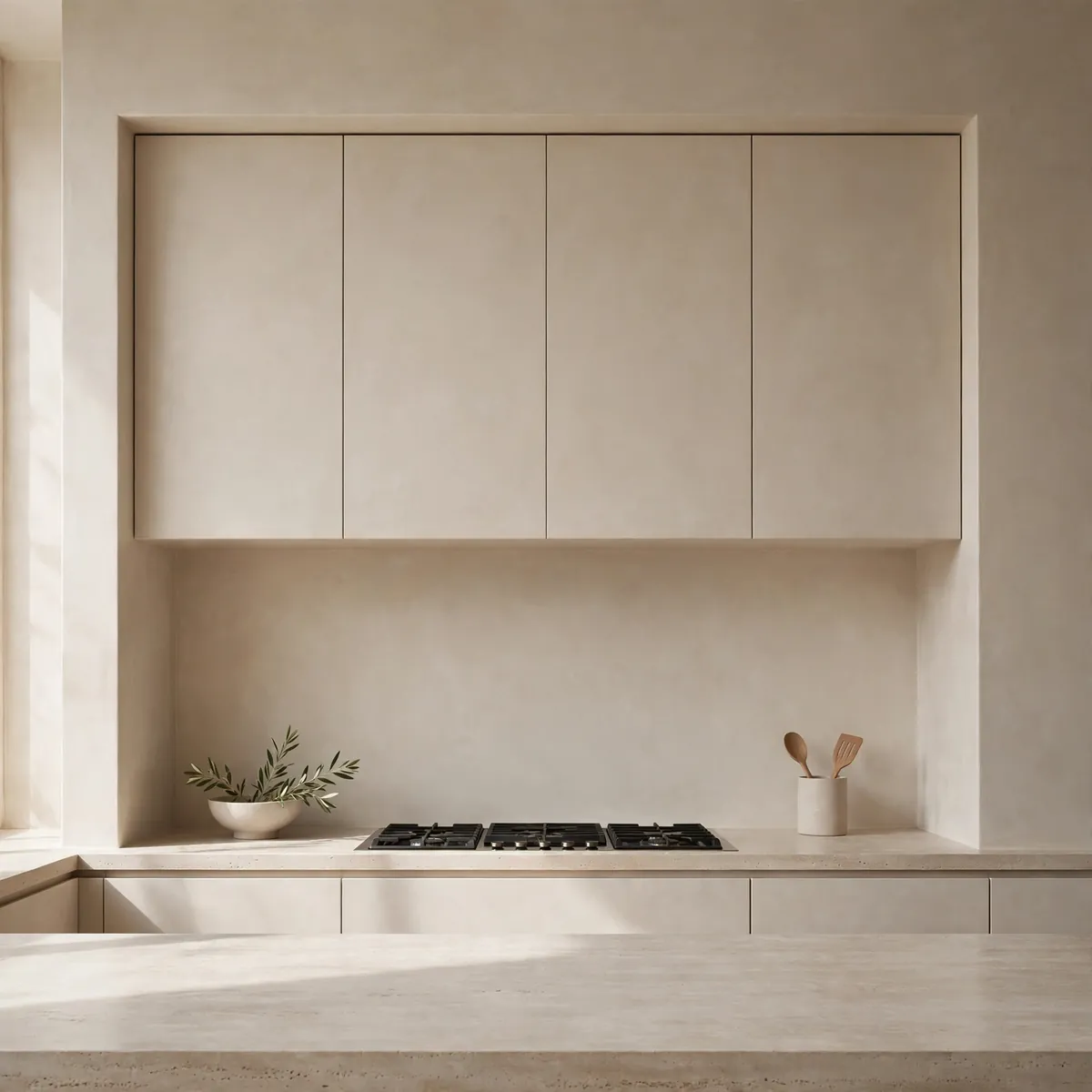 minimalist kitchen ideas: Conceal the Range Hood