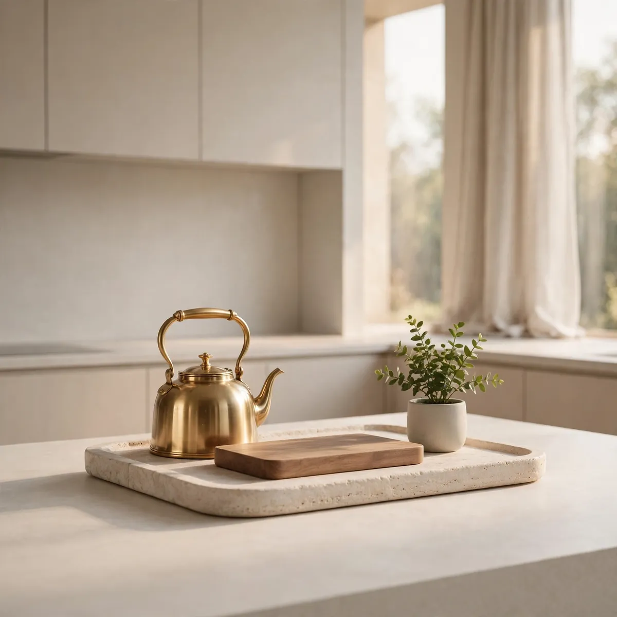 minimalist kitchen ideas: Follow the Three-Item Counter Rule