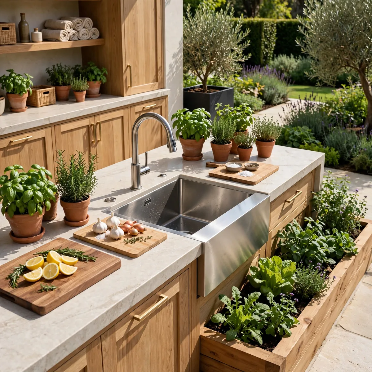 outdoor kitchen ideas: Separate the Dining Zone From the Lounge Zone