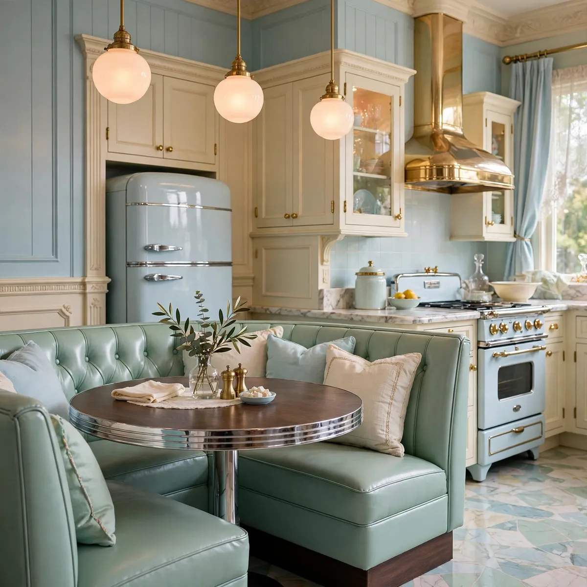 retro kitchen ideas: Build a Diner Booth Corner