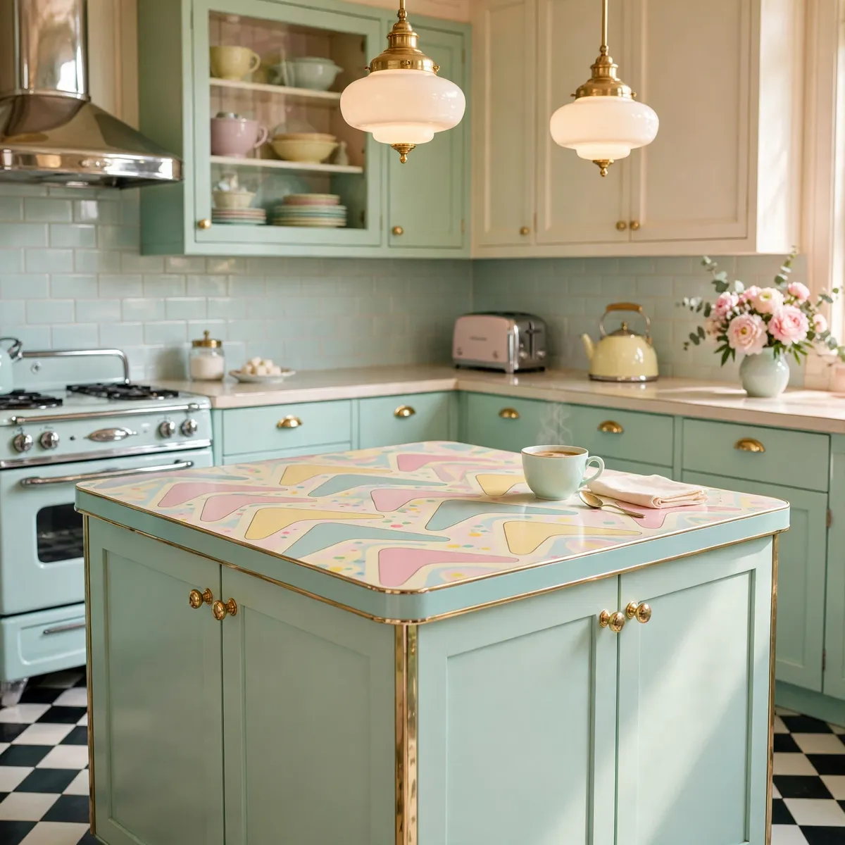 retro kitchen ideas: Bring Back Boomerang Laminate
