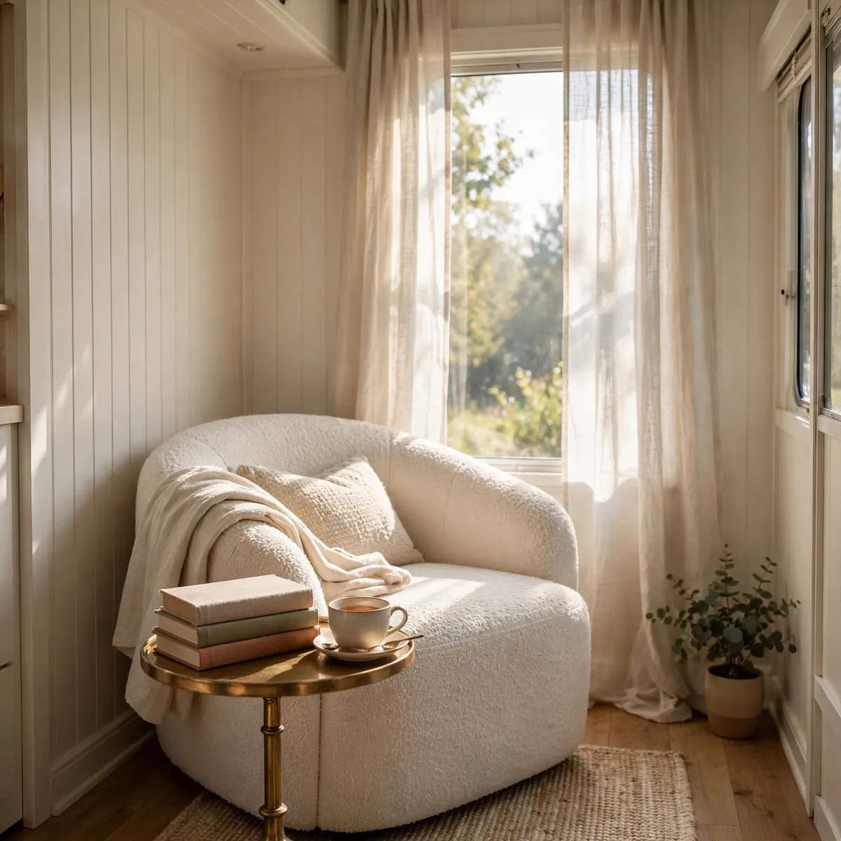 single wide trailer living room ideas: Build a Reading Nook by the Window