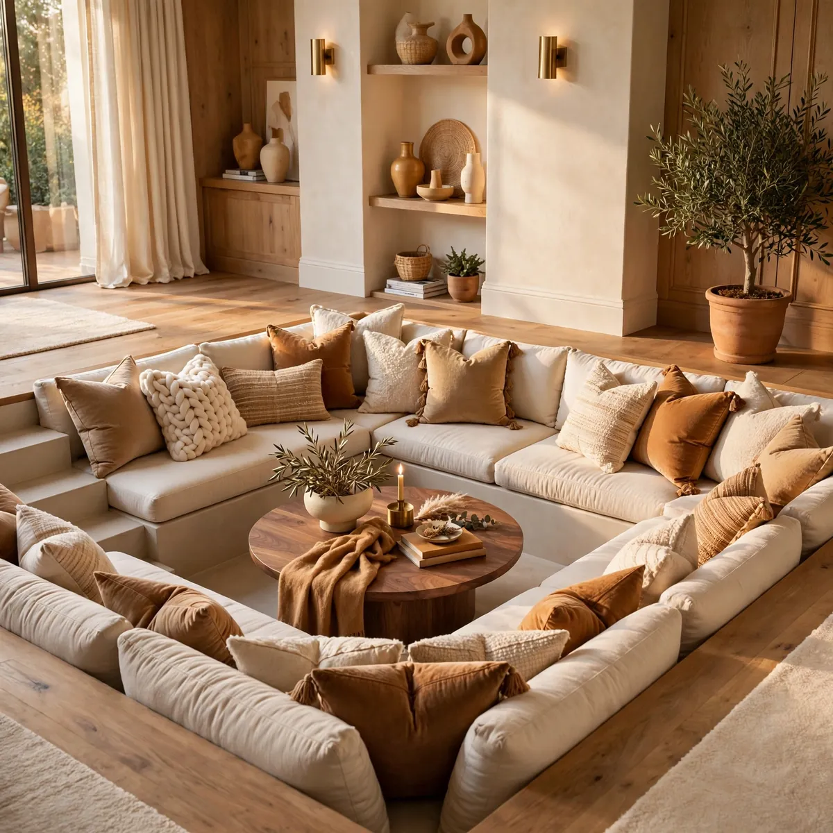 sunken living room dimensions: The 4-Inch Cushion Topper Trick