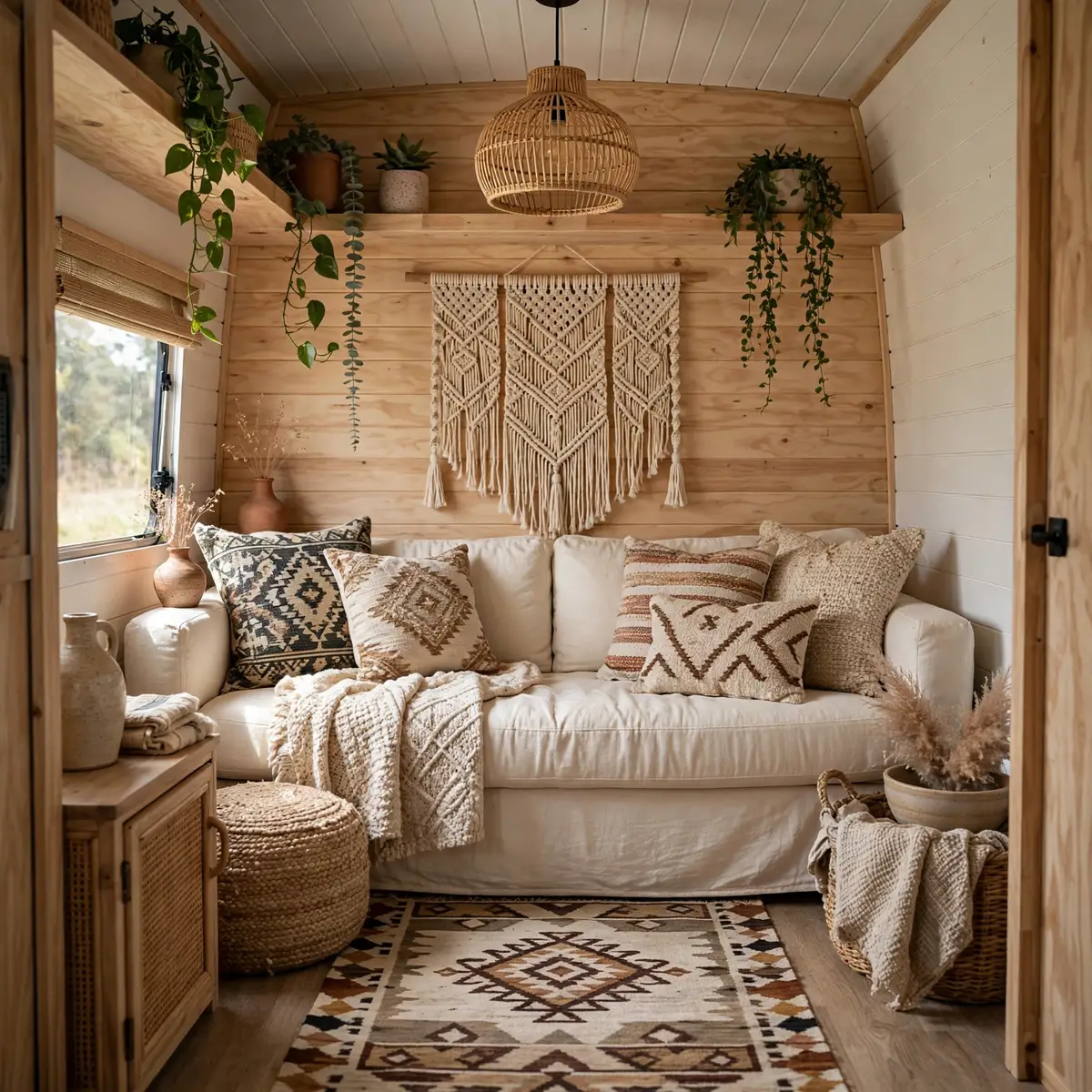 trailer living room ideas: Boho-Luxe Layering