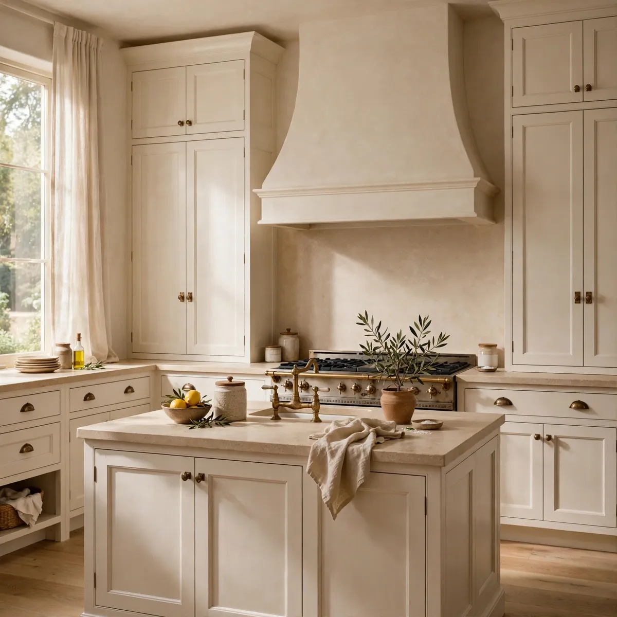 warm neutral kitchen: Start Your Warm Neutral Kitchen With Warm White Cabinetry