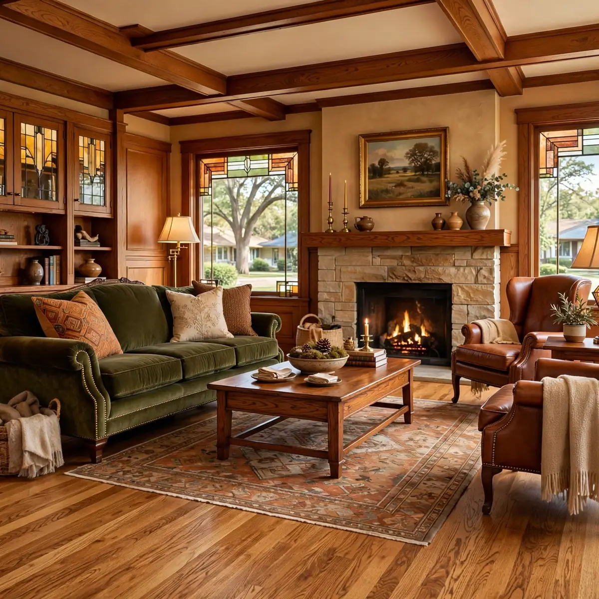 western springs living room design: Timeless Oak Hardwood Floors