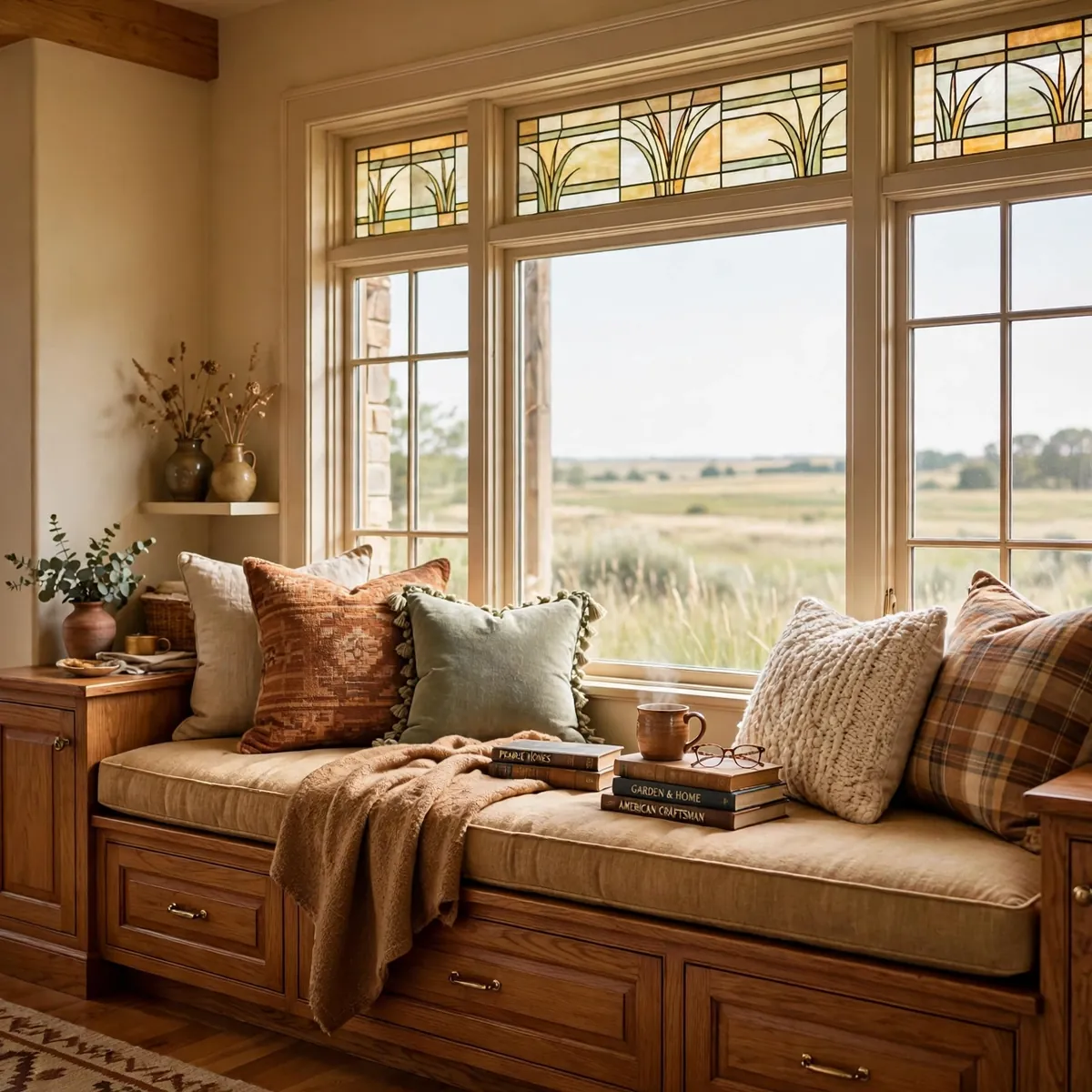 western springs living room design: Cozy Window Reading Nook