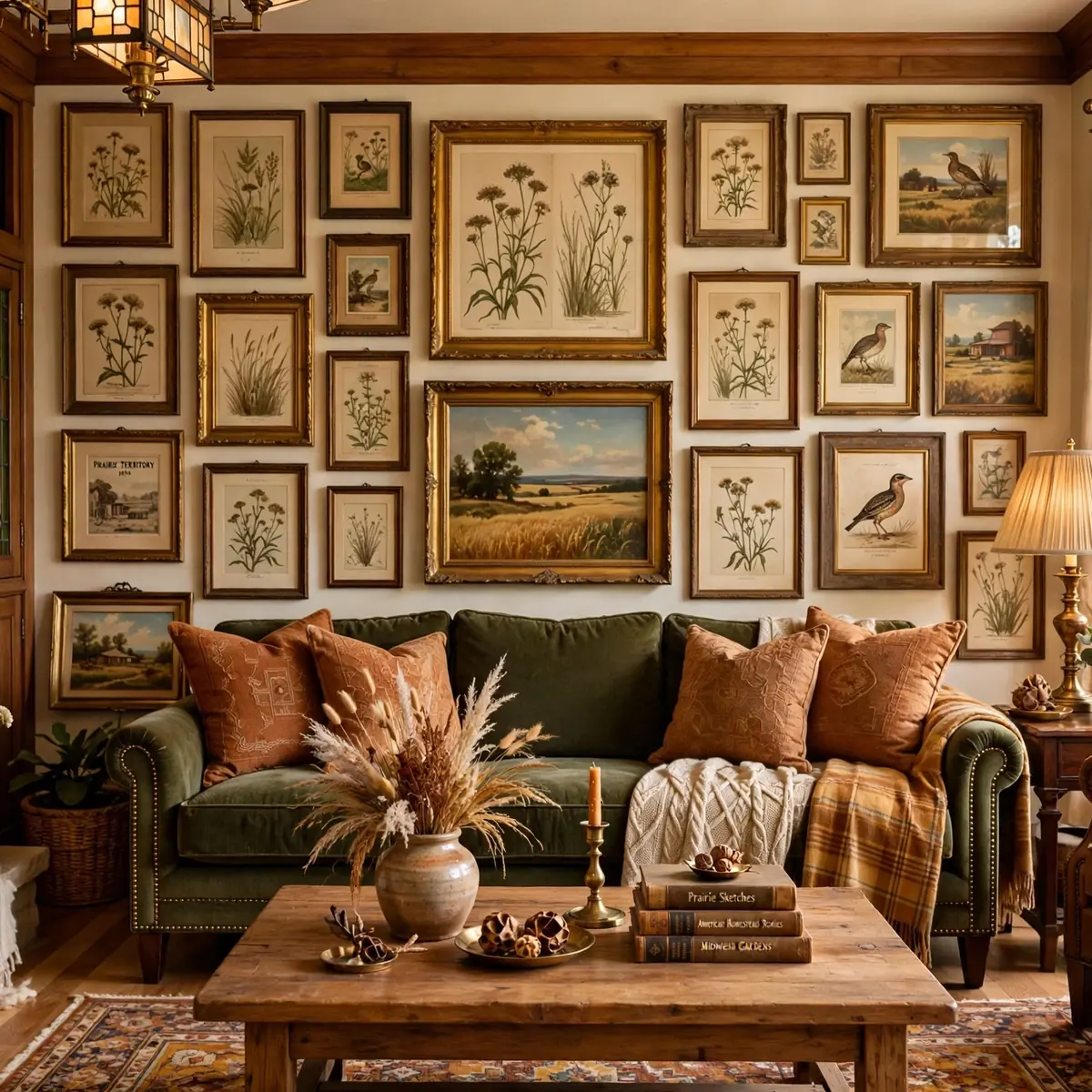 western springs living room design: Vintage-Inspired Wall Art