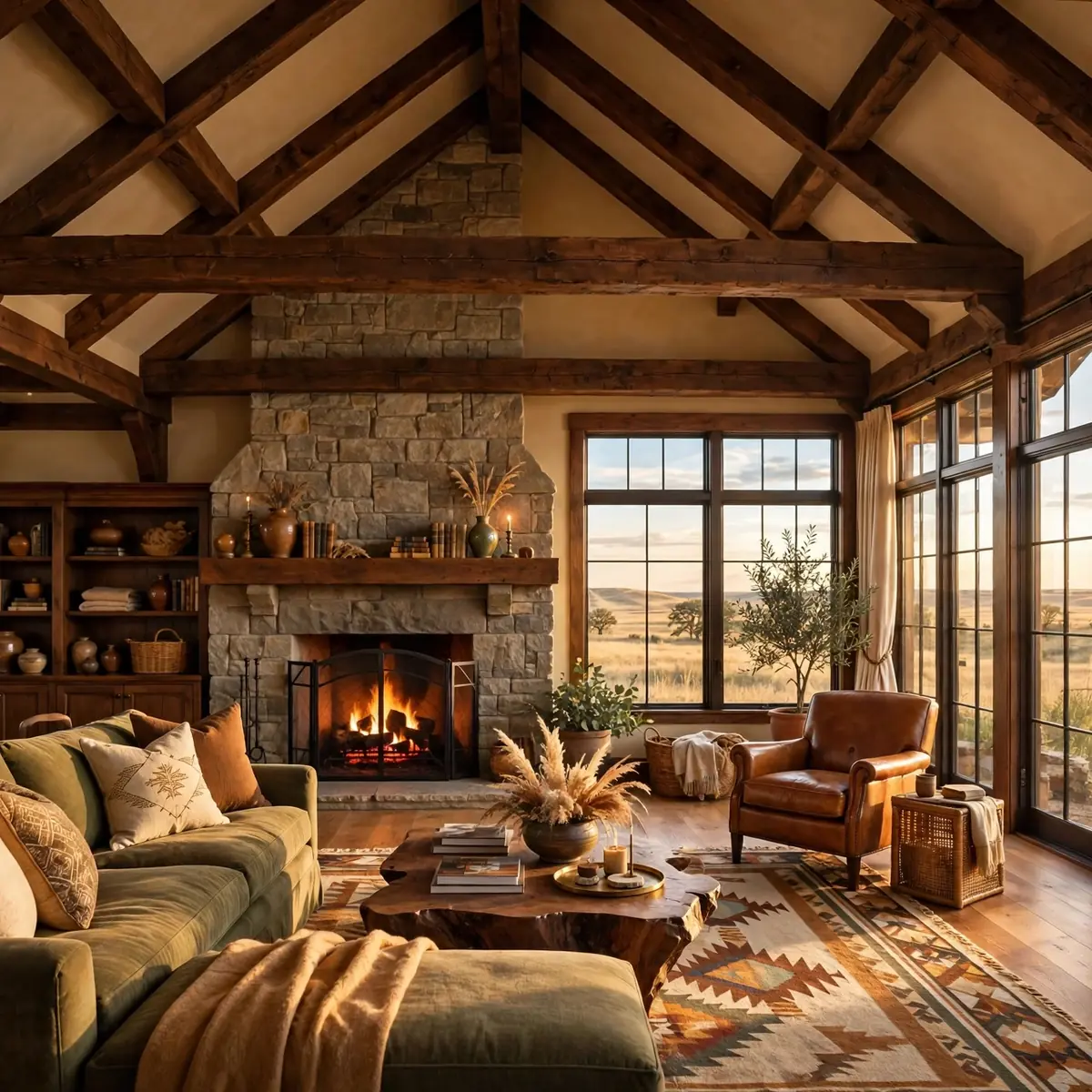 20 Stunning Western Springs Living Room Designs You’ll Love ♥ [Prairie Chic]