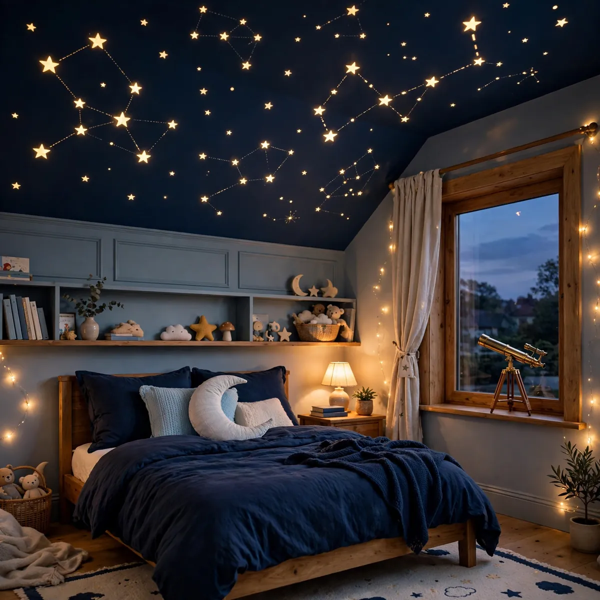 whimsical kids room ideas: Glow-in-the-Dark Star Constellation