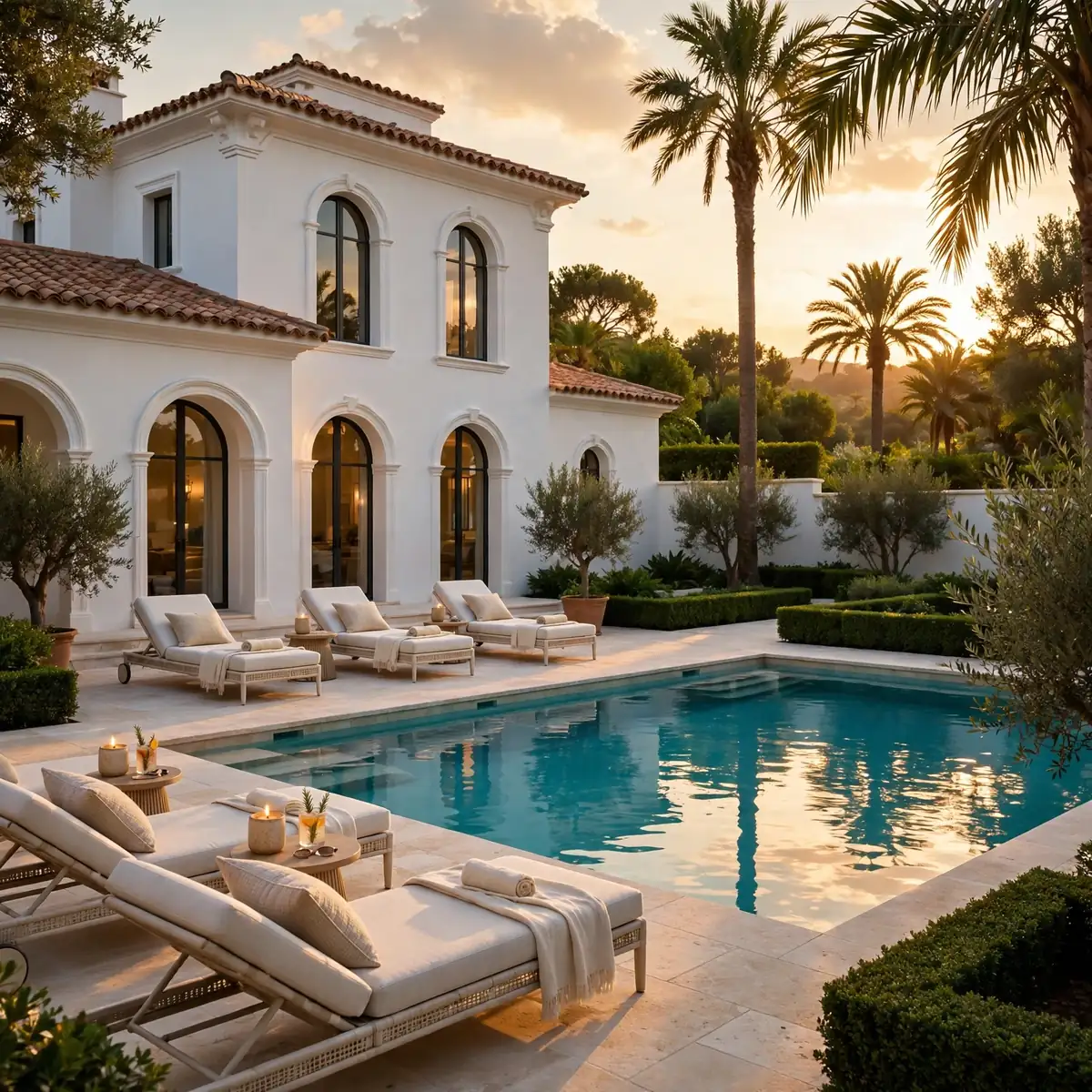 20 Gorgeous White House Pool Ideas You’ll Love ♥ [Ivory Oasis]