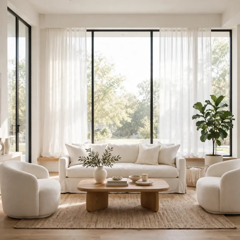 white living room ideas in a beautiful, timeless living room design